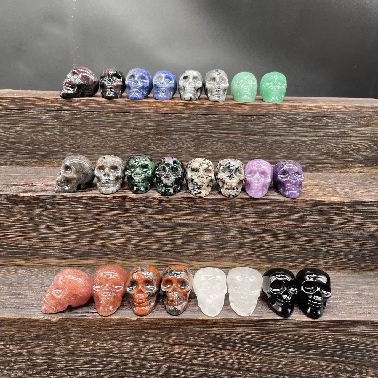 Title 1, Natural Stone Carved Skull Semi-precious Stone ...