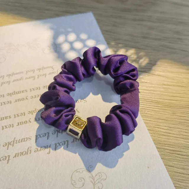 Fashion Hair Accessories Headdress All match Solid Color Diamond Simple Temperament Hair Ring Purple - Shop at LoveMi