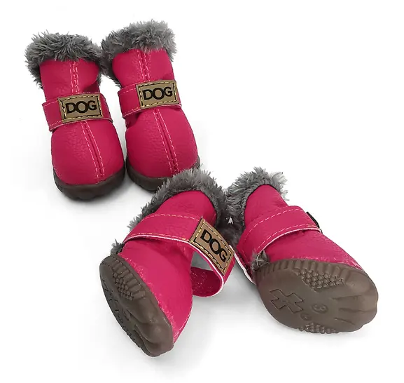 Dog Thick Snow Boots Keep Warm Teddy