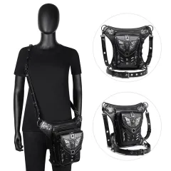 Skull Locomotive Ladies One-shoulder Messenger Bag - Black - View 1