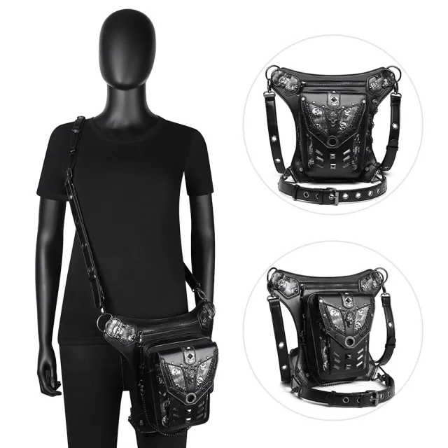 Skull Locomotive Ladies One shoulder Messenger Bag Black - Shop at LoveMi
