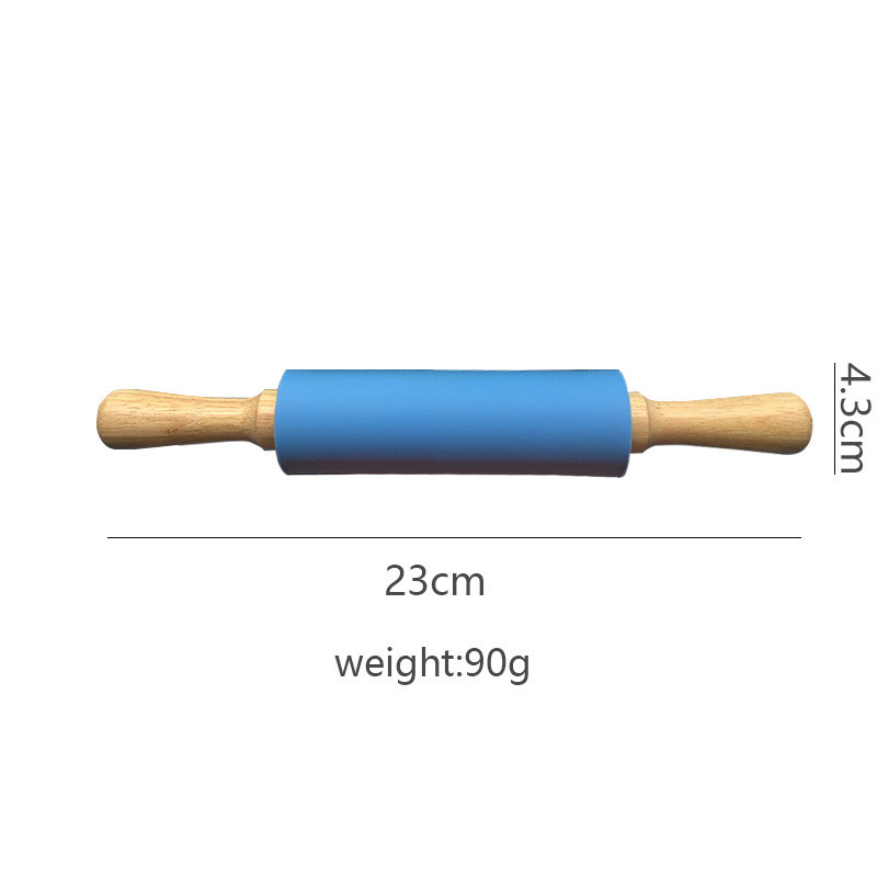 Title 11, Rolling Pin Silicone Rolling Wooden Handle Nood...