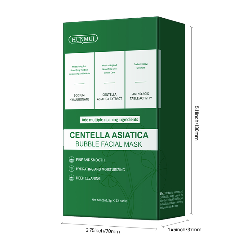 HUNMUI Centella Asiatica Bubble Face Mask 4gx12 Packs — foto 2