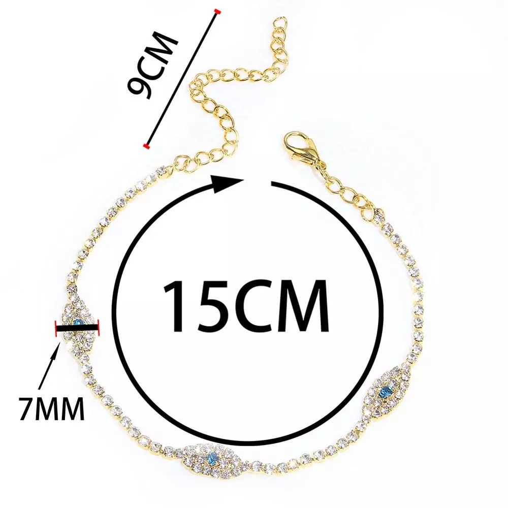 Unique Vintage Element Rhinestone Eye Anklet