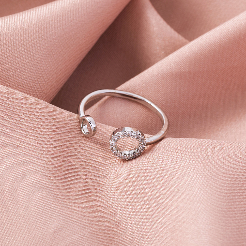 Micro Inlaid Simple O-shaped Ring Women's Accessories Ring