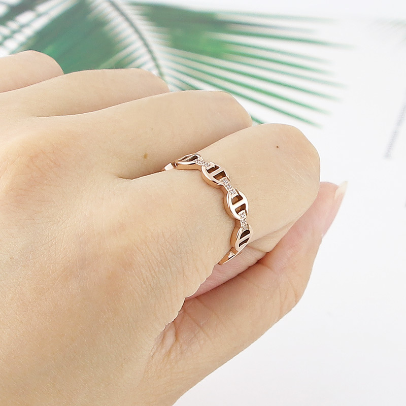 Personalized Ring With Diamond Word