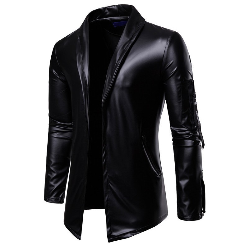 Title 6, Veste de moto en cuir PU élastique pour homme, ...