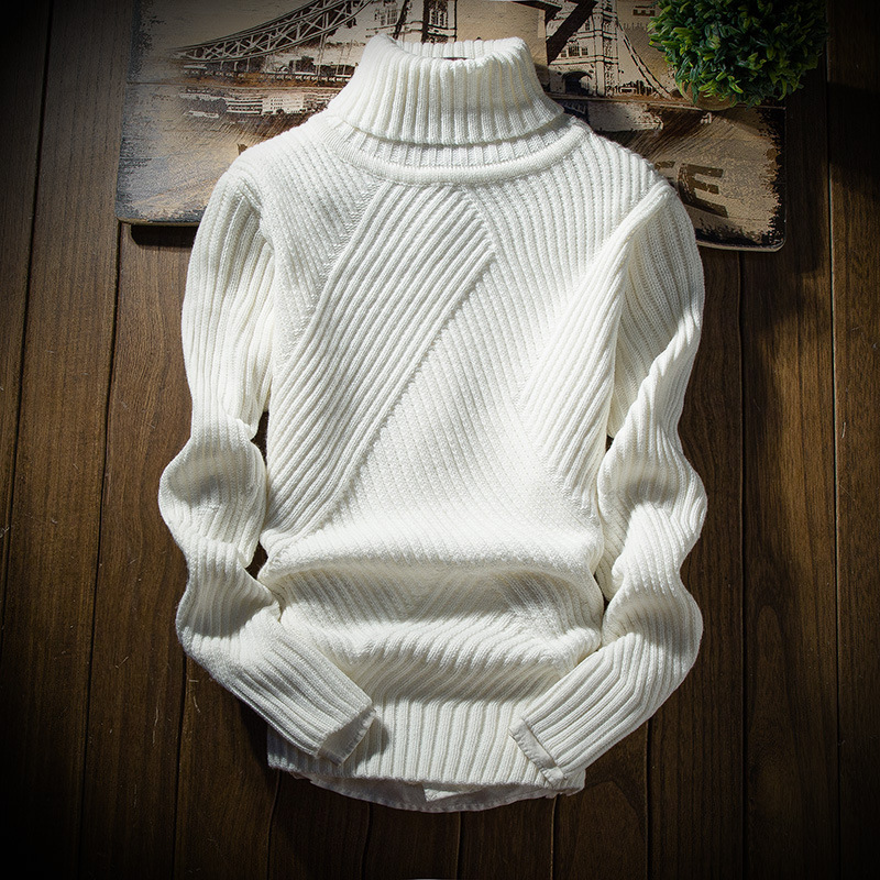 Title 3, Pure color youth thickened raw sweater