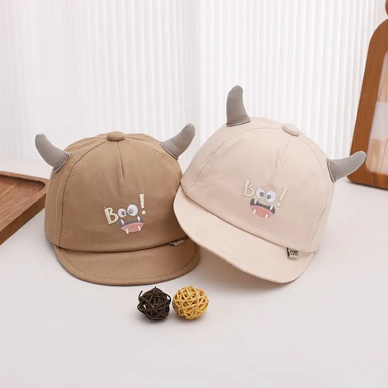 Fashionable Embroidered Baby Cotton Soft-brimmed Flat-peak Cap