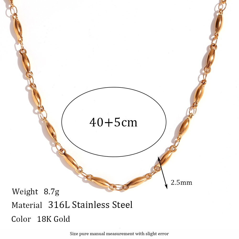 Title 2, Personality Simple Chain Necklace Necklace