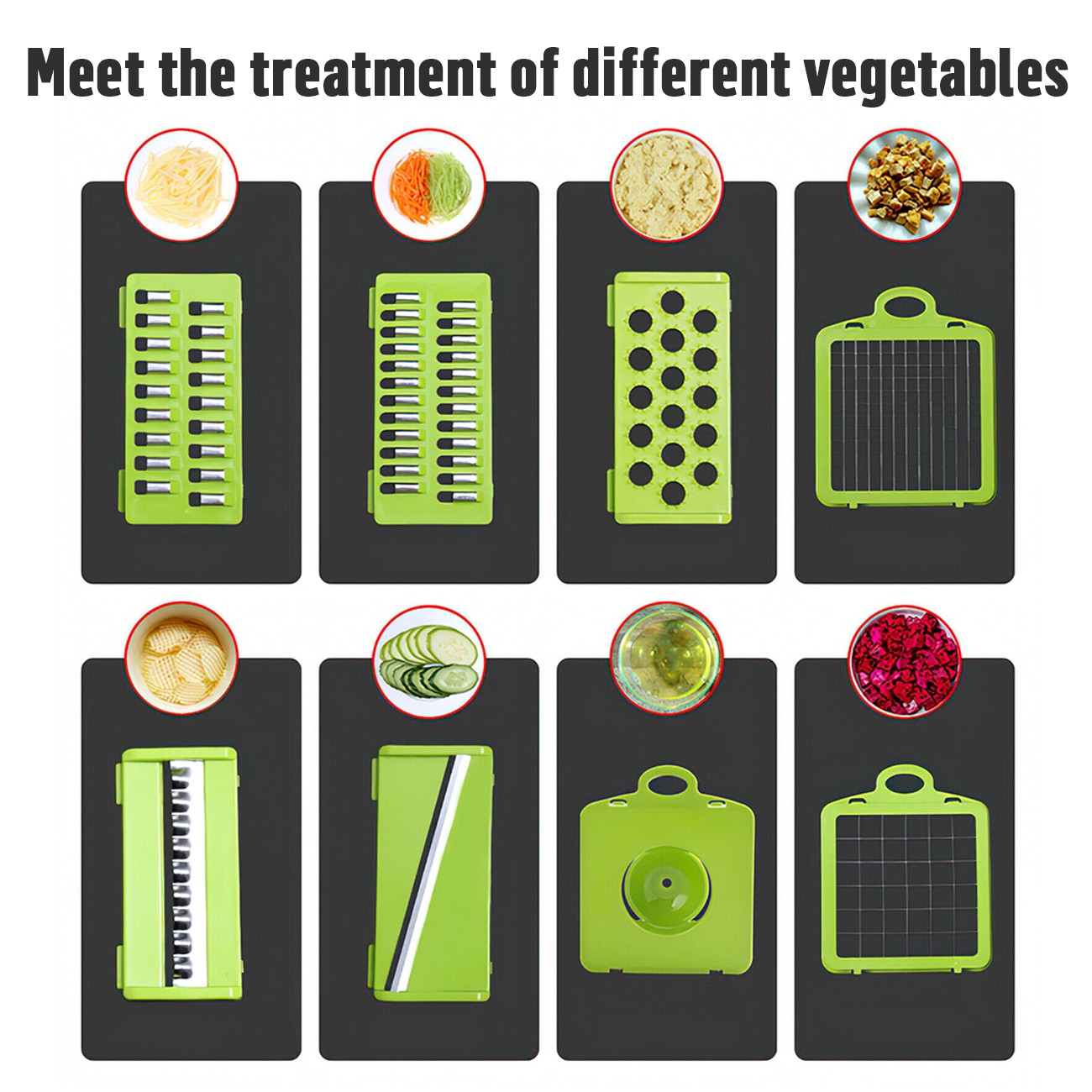 15-In-1 Vegetable Fruit Chopper Cutter Food Onion Photato Slicer Kitchen UK — image 2