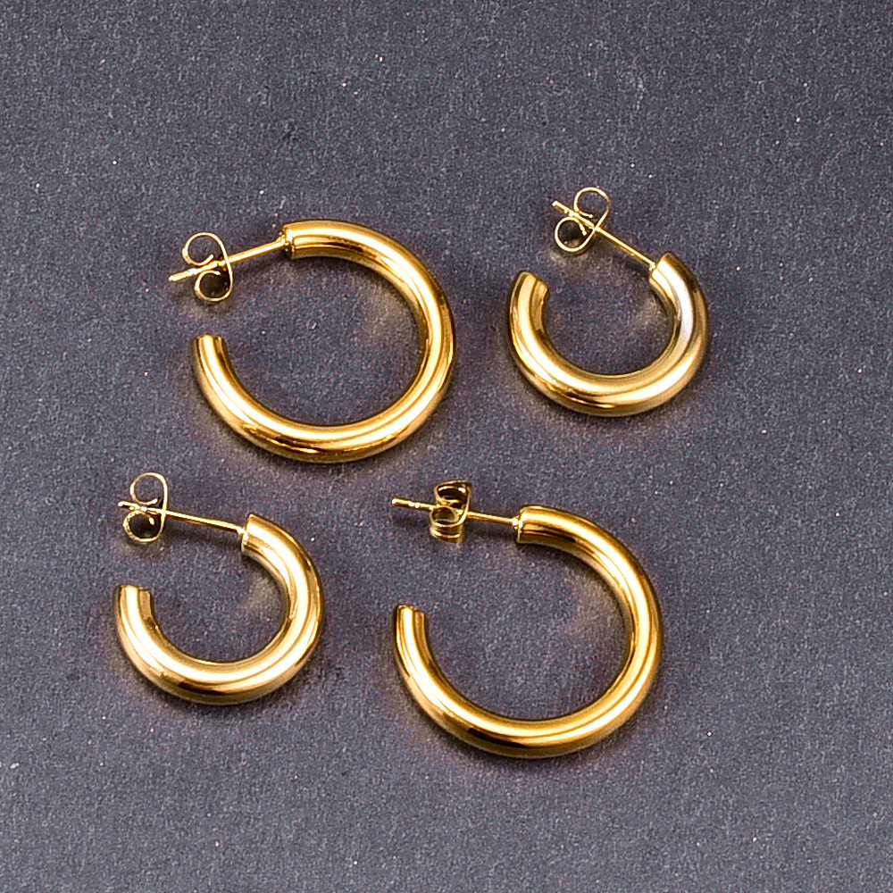 European And American Fashion Trendy Brand Earrings With The Same Aperture
