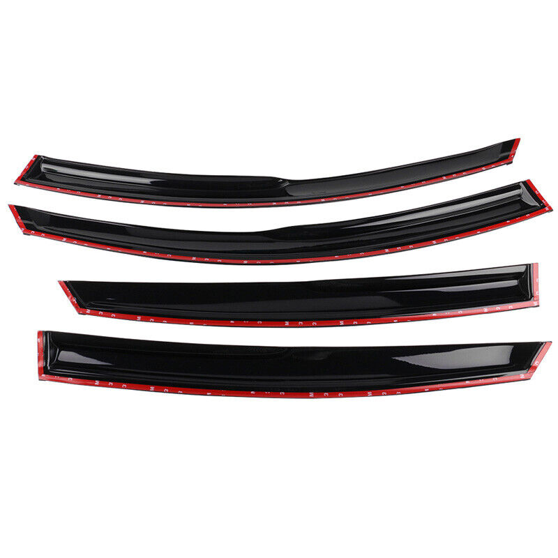 Mugen Style Acrylic Window Visors W- Chrome Trim 4Pc Set 7