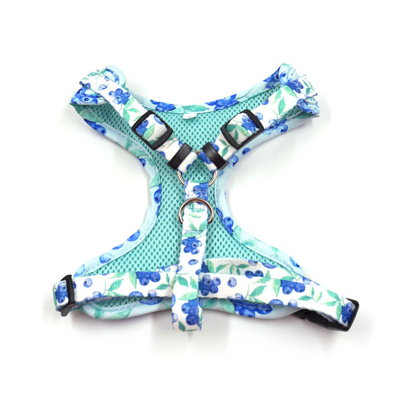 Breathable And Comfortable Dog Go Out Chest Strap Miha New Ins Wind Blueberry