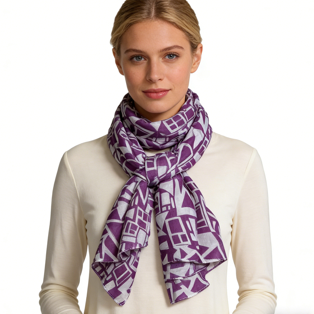 2pcs Purple Boho Square Scarf,Head Scarf,Luxe Look For Evening Wear,Scarf,vacation,daily Life,evening Party,Office Appropriate Subtlety For Women Men