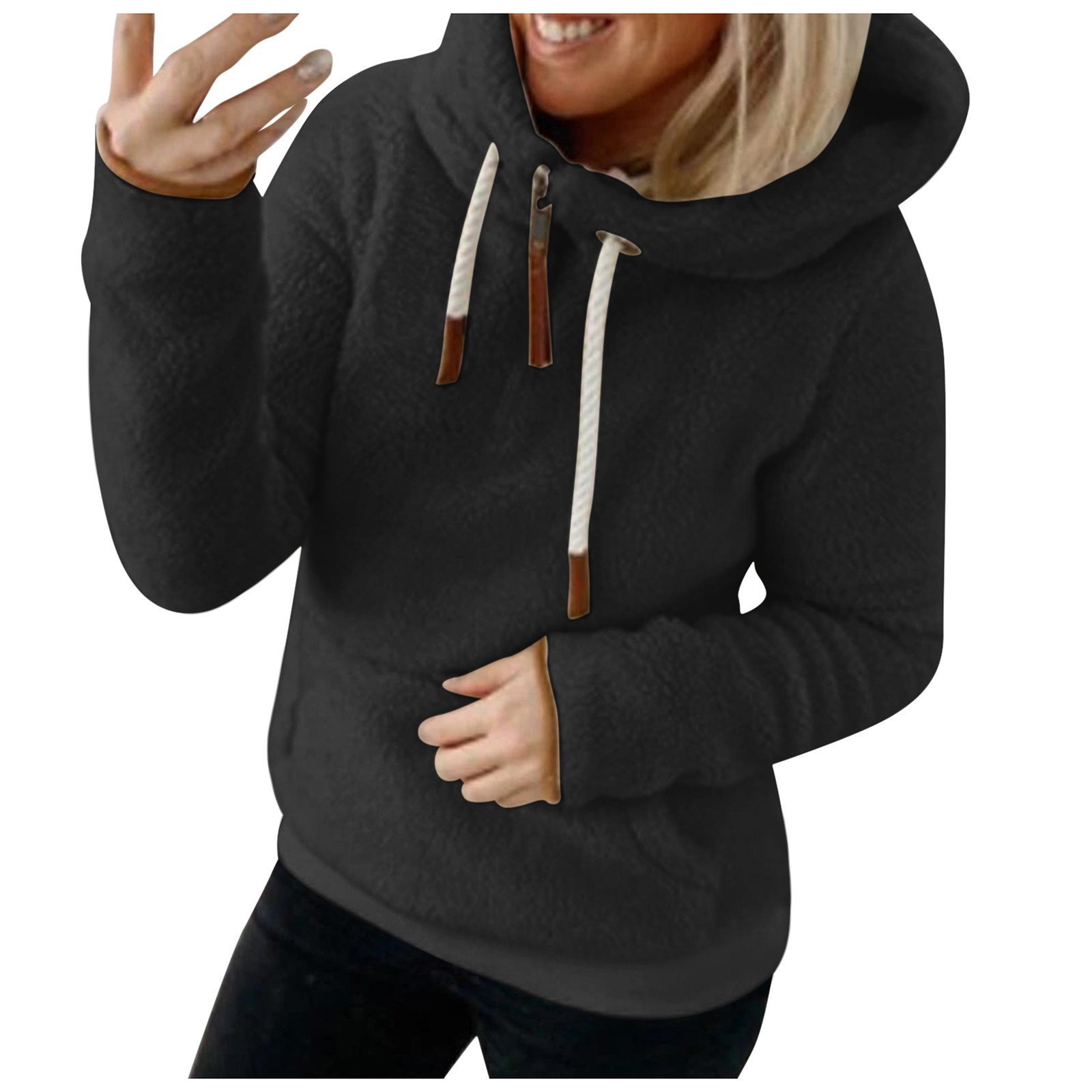 Title 4, Womens Jacket With Hood Pocket Plush Jacket, p...