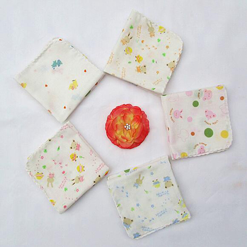 10 X Baby Gauze Muslin Square Newborn Cotton Bath Wash Soft Handkerchief 10