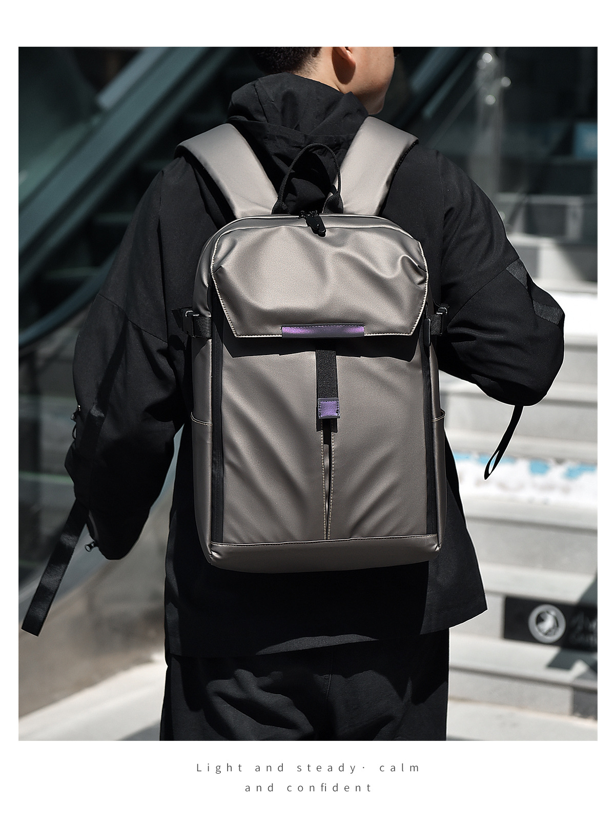 Title 4, Large Capacity Leisure Travel Laptop Bag Men