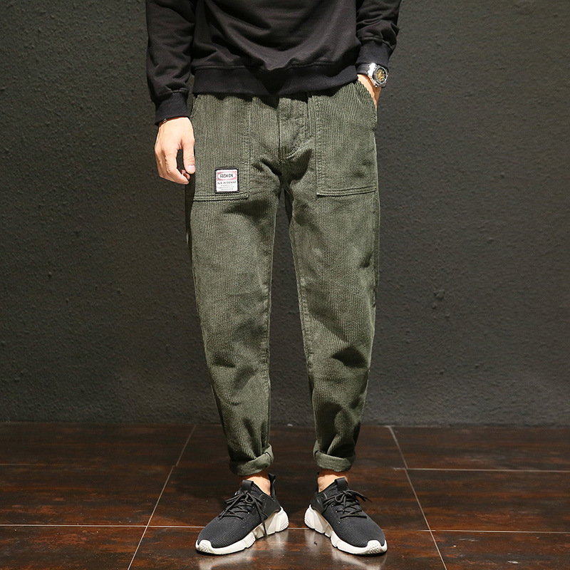 Men's Pants Corduroy Wide-leg Pants