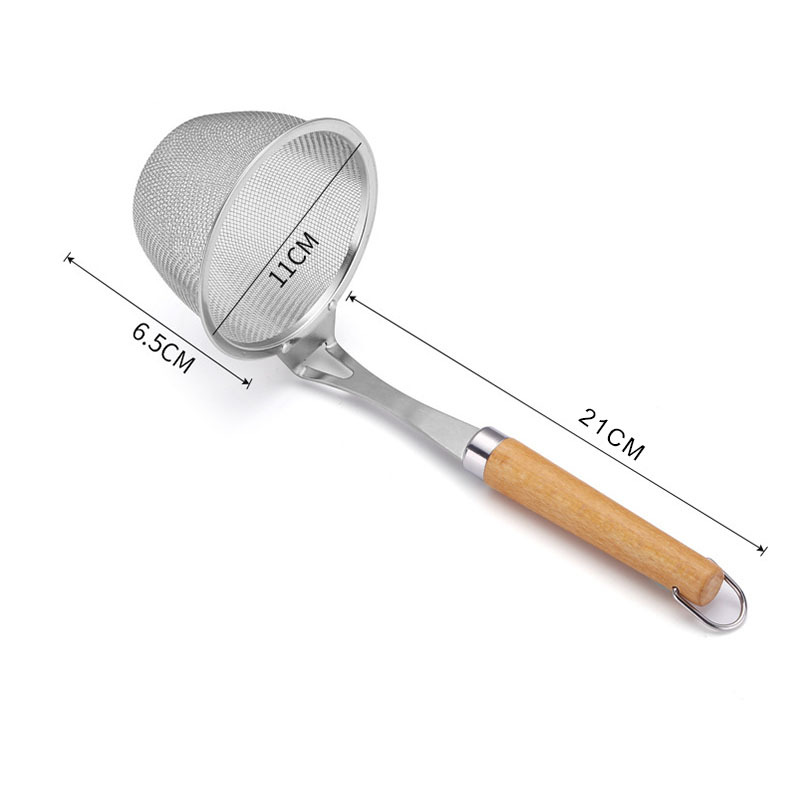 Title 5, 304 Stainless Steel Wooden Handle Colander Spic...