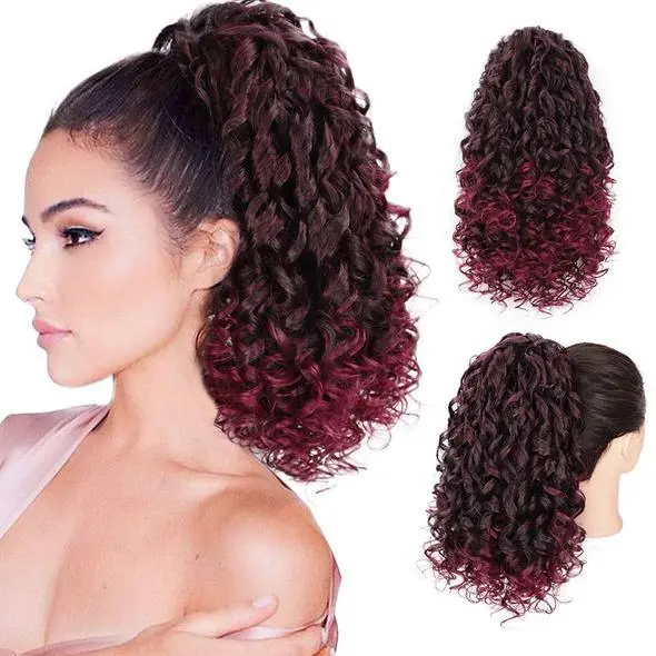 Curly Stretch Mesh Hair Bag Wig - 1T118