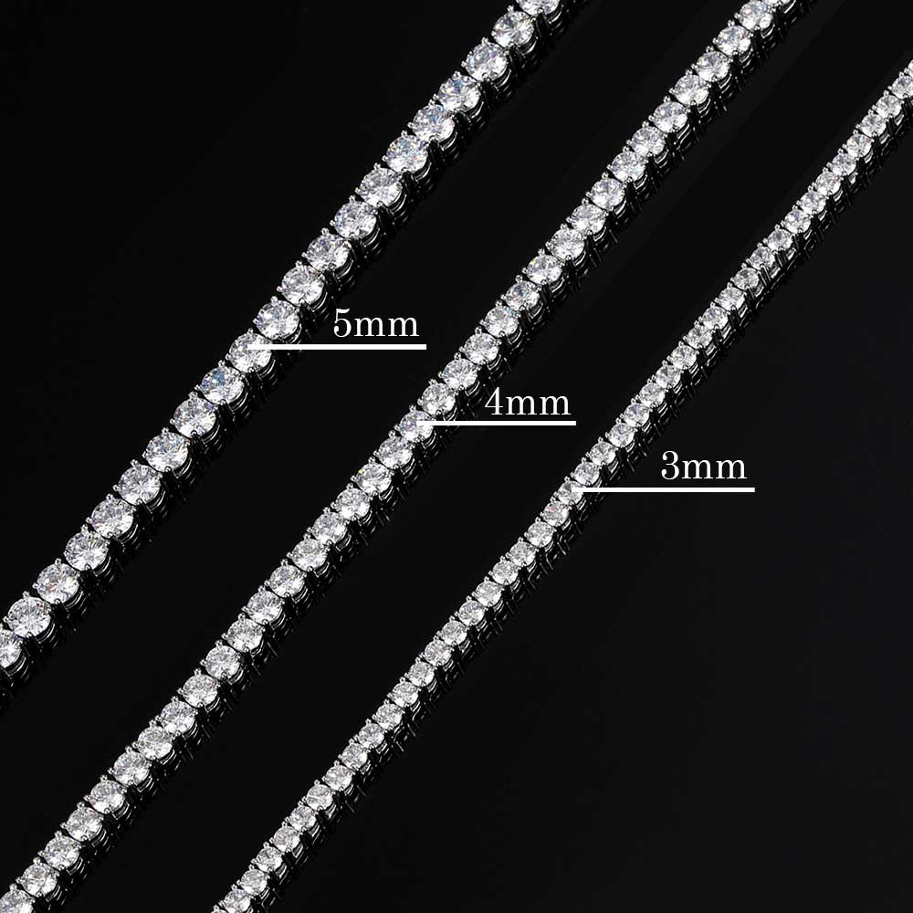 Title 45, Hip Hop Spring Buckle Single Row Tennis Chain B...