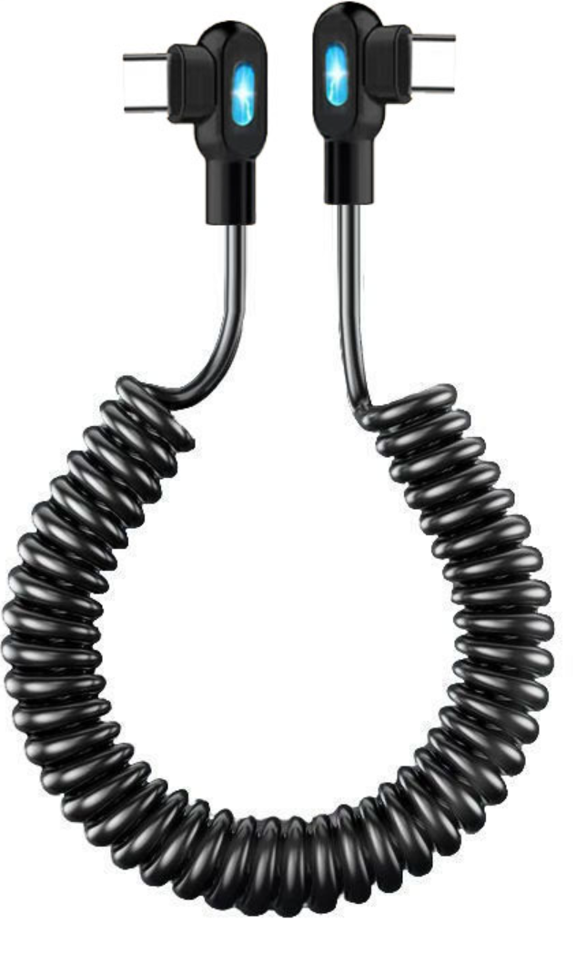 The Elbow Spring Super Fast Charging Data Cable Is Suitable For Huawei And Apple Car Interconnection Carplay Navigation Charging Cables