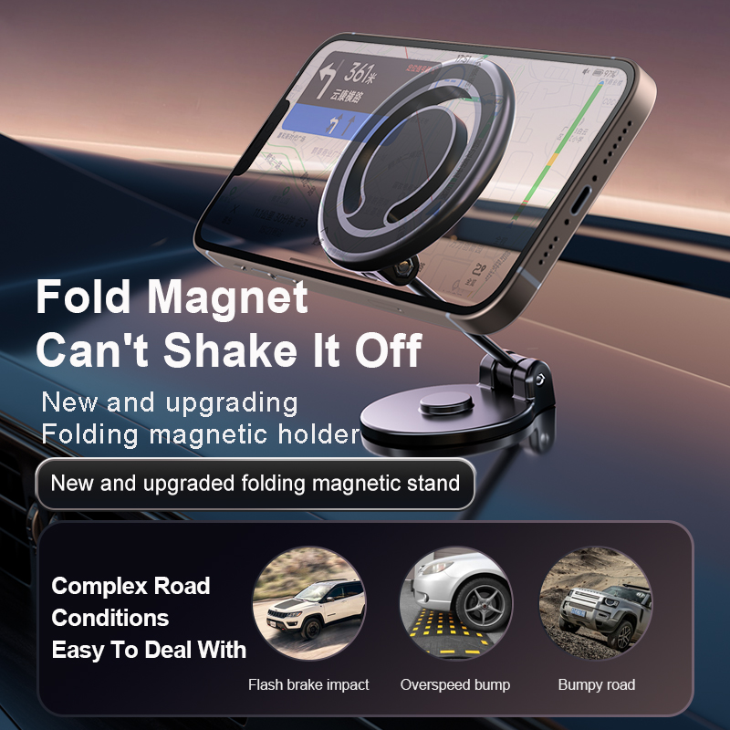 Magnetic Phone Holder For Car Powerful Magnets Military Grade Suction Car Phone Holder Mount Dashboard Windshield Cell Phone Holder Phone Stand For Car Android Automobile Cradle