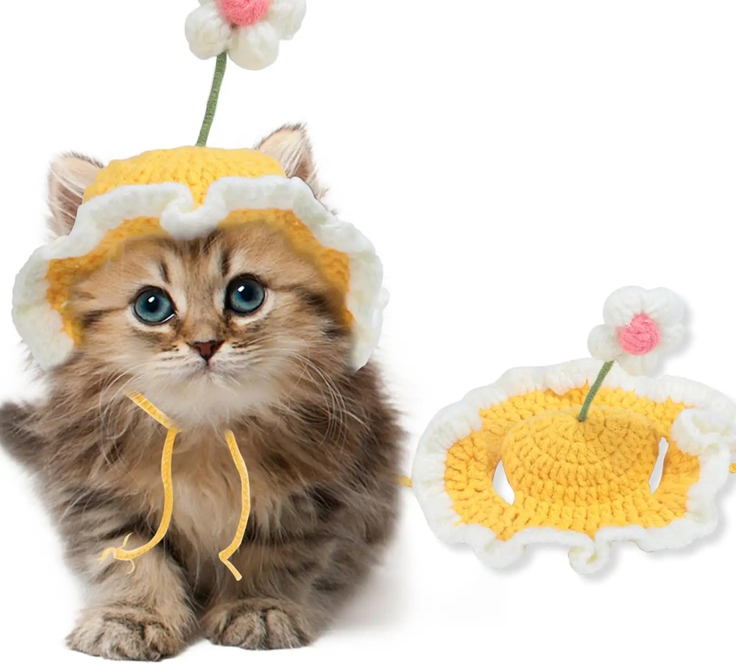 Cute Knit Cat Hat Funny Dog