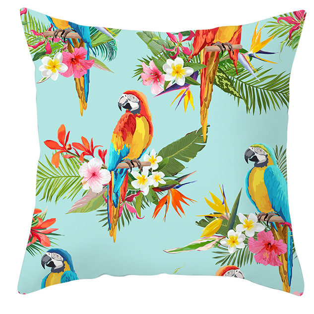 Title 7, Housse de coussin perroquet oiseau plantes trop...