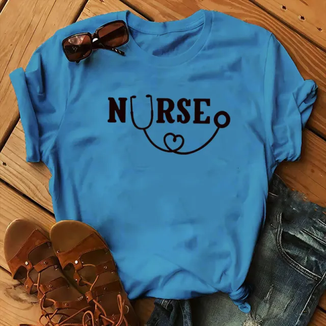 Women's Christmas Animal Flower Short Sleeve Blue - Shop at LoveMi
