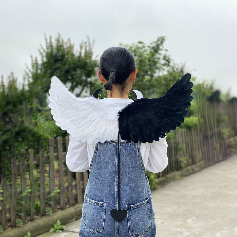 Trucco di Halloween costume, ali di angeli, ali di drago