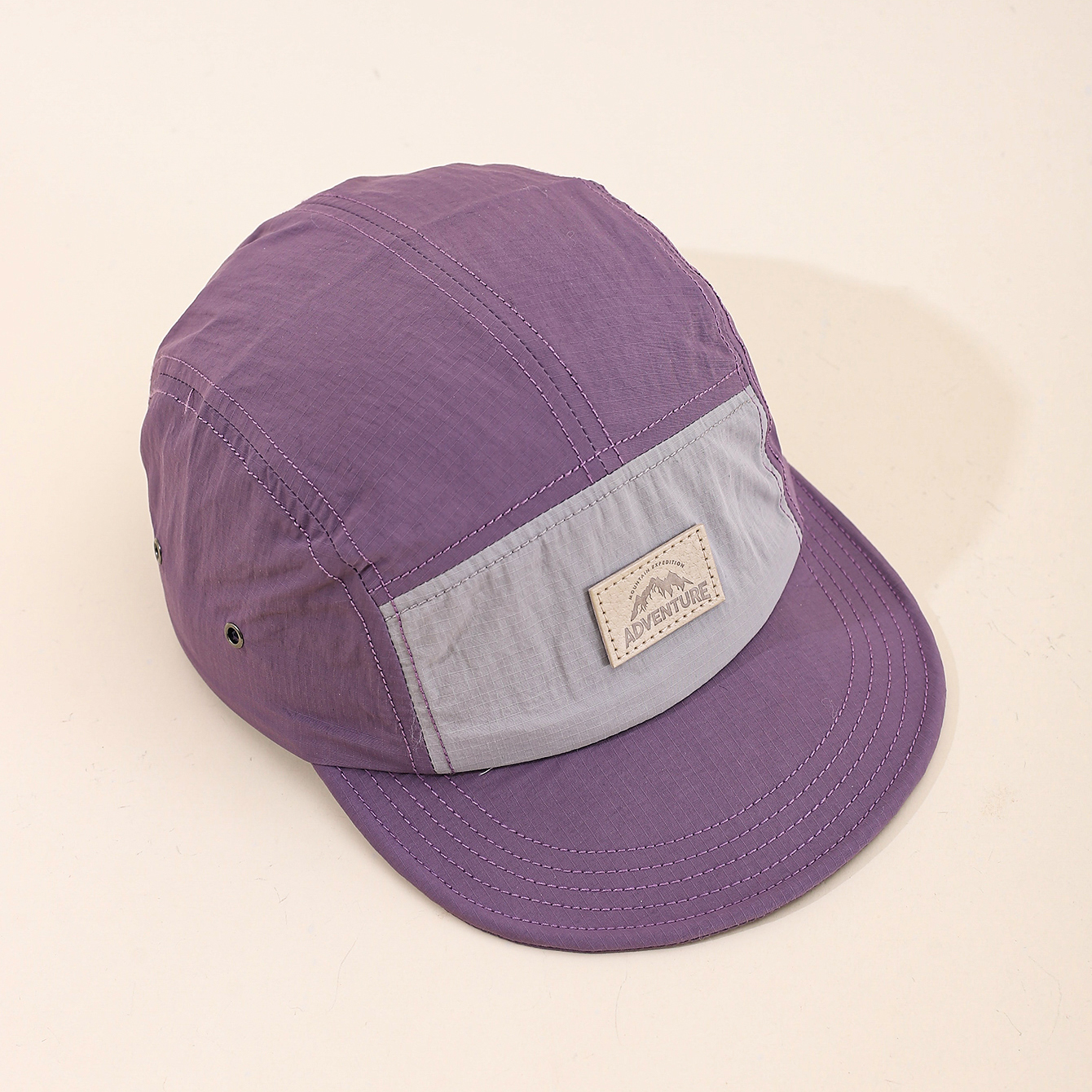 Men's Multi-color Sewn Logo Quick-dry Short Brim Adjustable Fashionable And Simple Style Baseball Cap Suitable For Outdoor Outings, Daily Hikes And Outings.