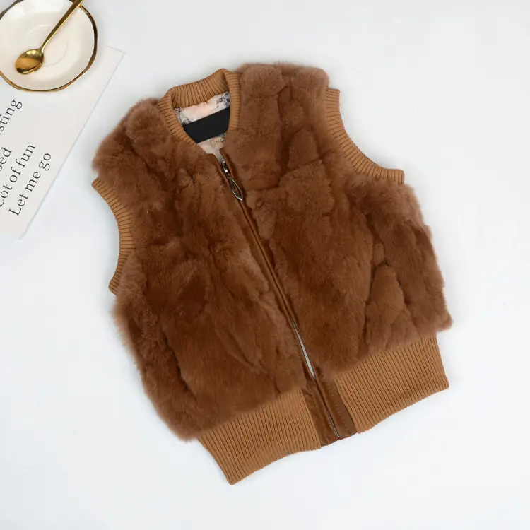 Short Rex Rabbit Fur Waistcoat