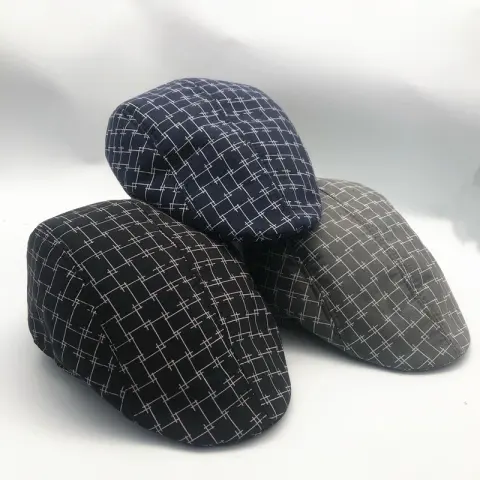 Mens Fashionable and Versatile Breathable Casual Beret Hat