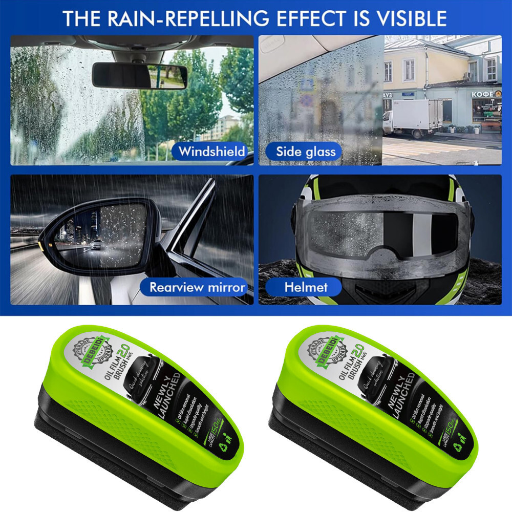 3Pcs Glass Cleaning Wipe Brsuh, Brush, Car Windshield Oil Film Cleaner — image 8