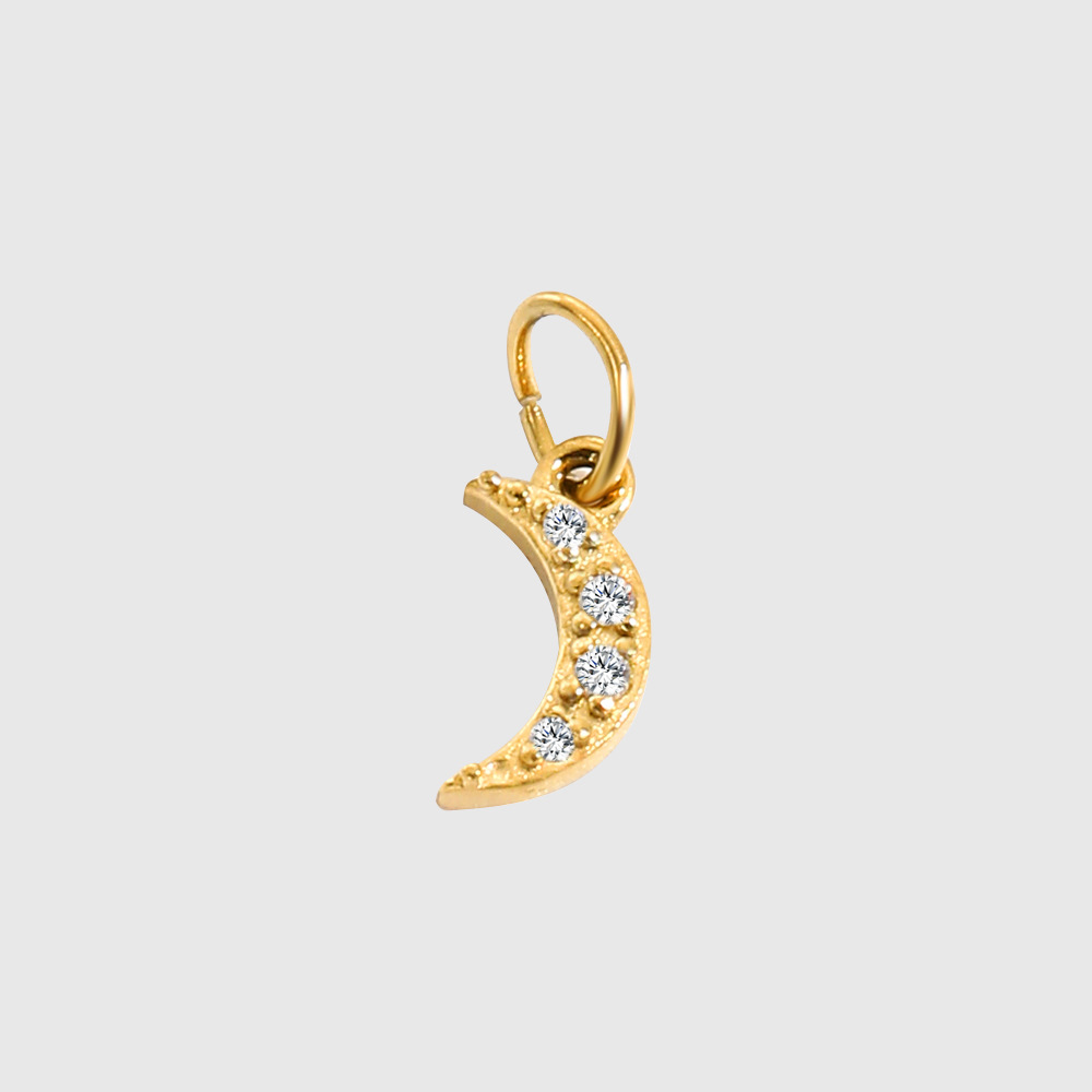1 Piece 304 Stainless Steel Zircon Ion Plating 14K Gold Real Plated Letter Number Polished Stretch Adjustable Pendant DIY Jewelry Accessories 16