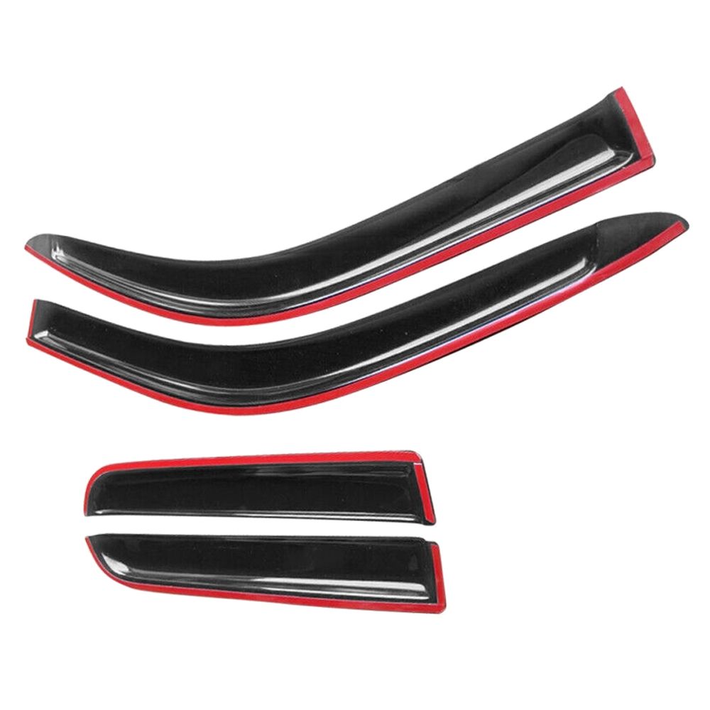 Fits 04-12 Chevy Colorado GMC Canyon Crew Cab Window Visors Acrylic 4 Pc Set