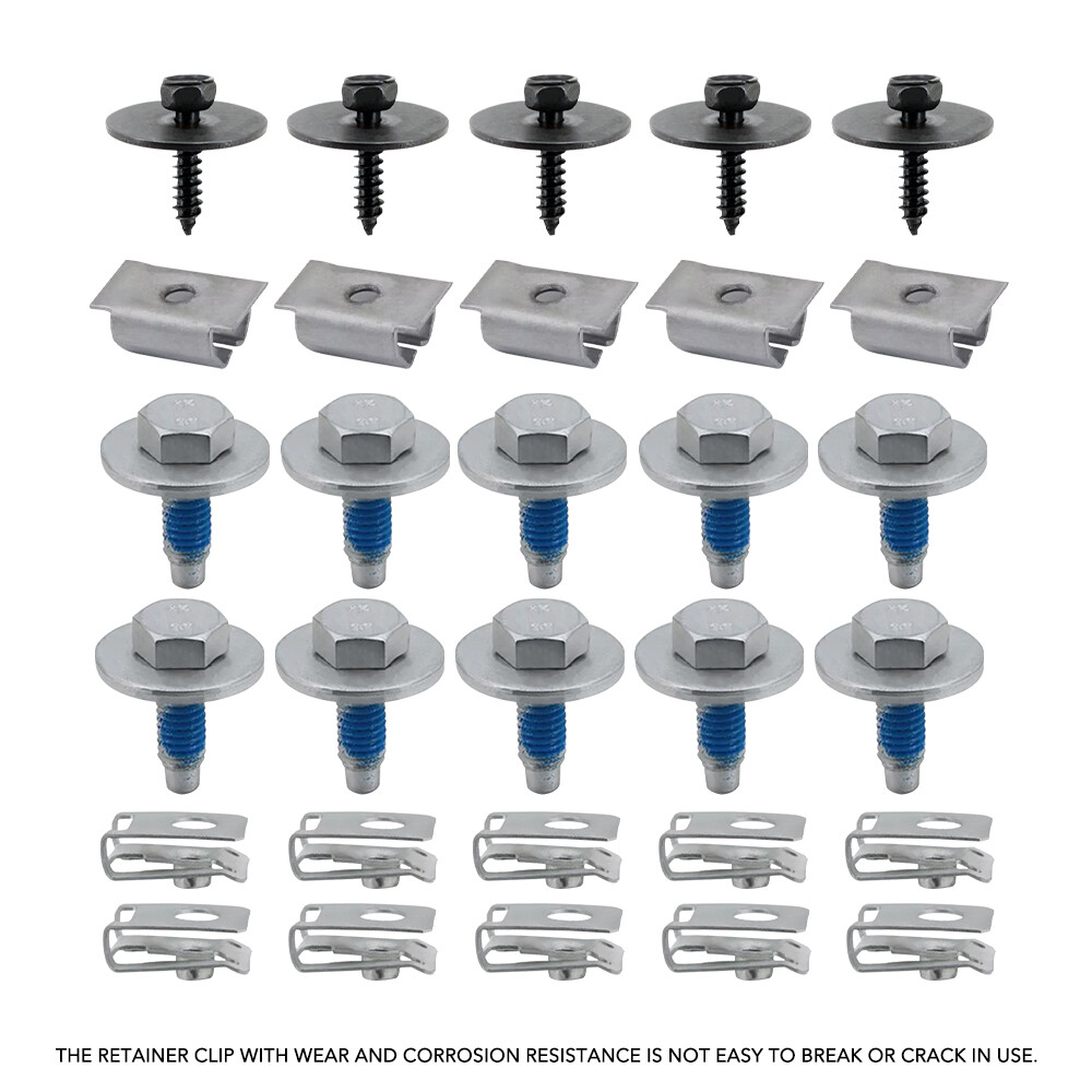 30X FOR MERCEDES-BENZ ENGINE UNDERTRAY CLIPS SCREW UNDER COVER SPLASHGUARD Bolts — image 12