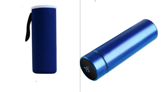 LED touch display temperature water cup Blue Set2 - Shop at LoveMi