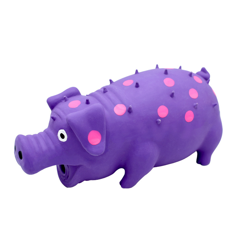 Squeaky Pig Dog Toy That Oinks, Latex Pig 7.3 In Grunting Dog Toys, Durable Dog Chewing Toys For Small Medium Large Dogs 3