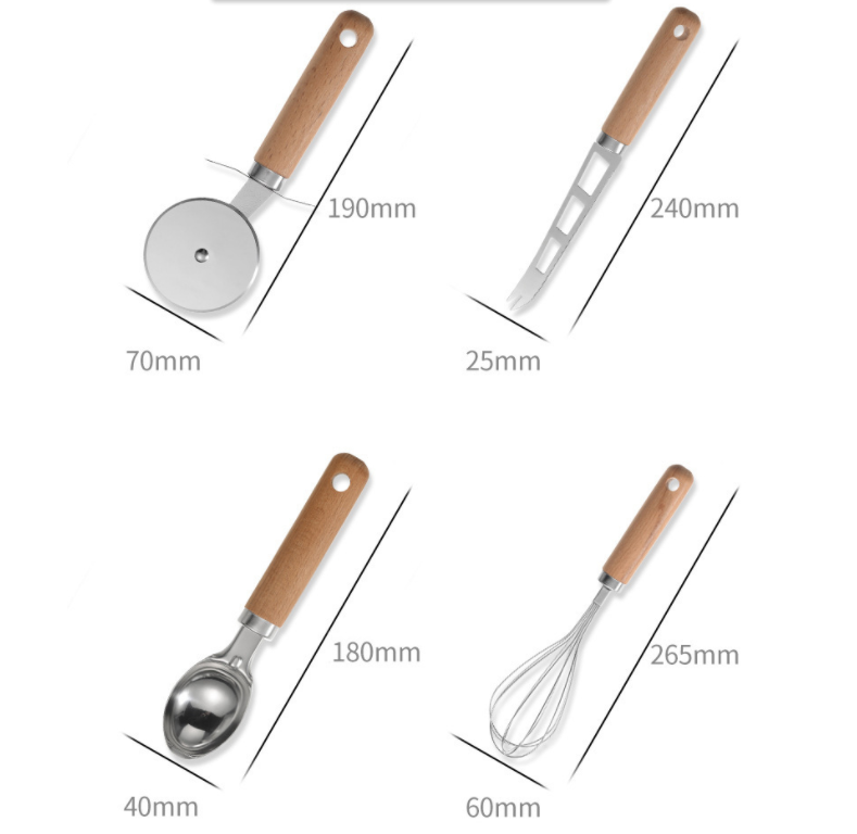 Title 2, Kitchen Wooden Handle Baking Tool Set