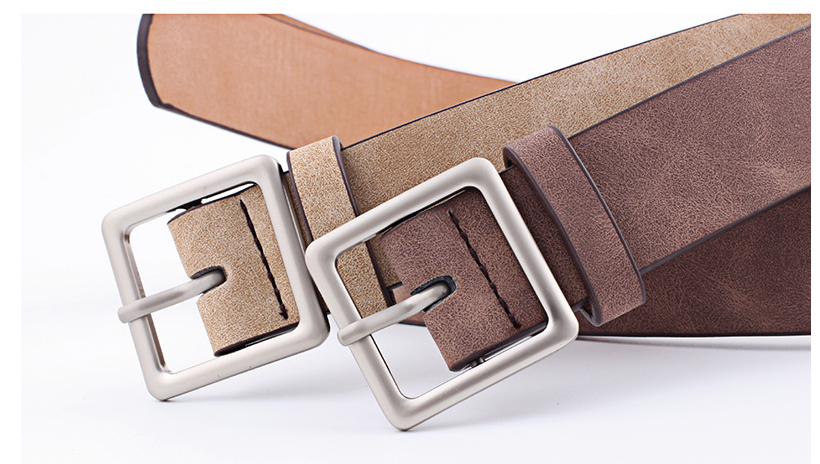 Title 4, All-match Square Buckle Pu Fashion Trend Belt