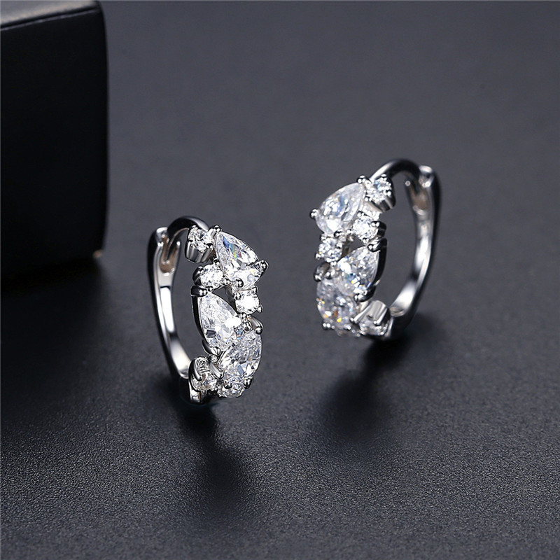 S925 Silver Prong Set Earrings Female Temperament Fashion Earrings