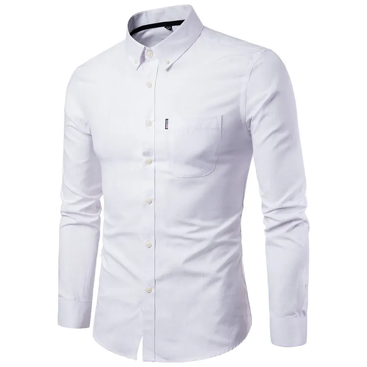 Men S Shirts Korean Men Slim Long Sleeve Dress