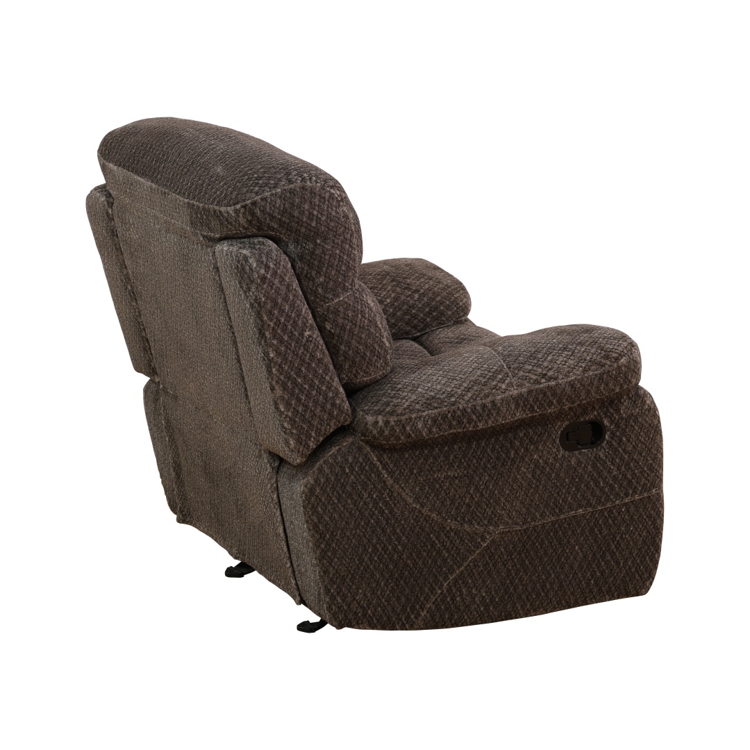 Pickup Only--Brown Cashmere Fleece Living Room Recliner Intelligent 3-Piece Sofa Set