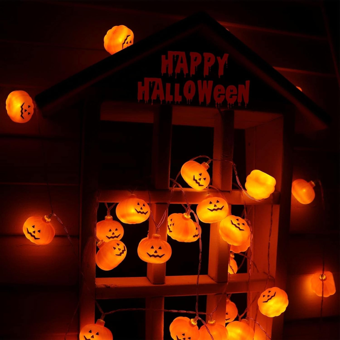 Decorations Pumpkin String Lights  20 LED 10 FT 3D Cute Waterproof — foto 3
