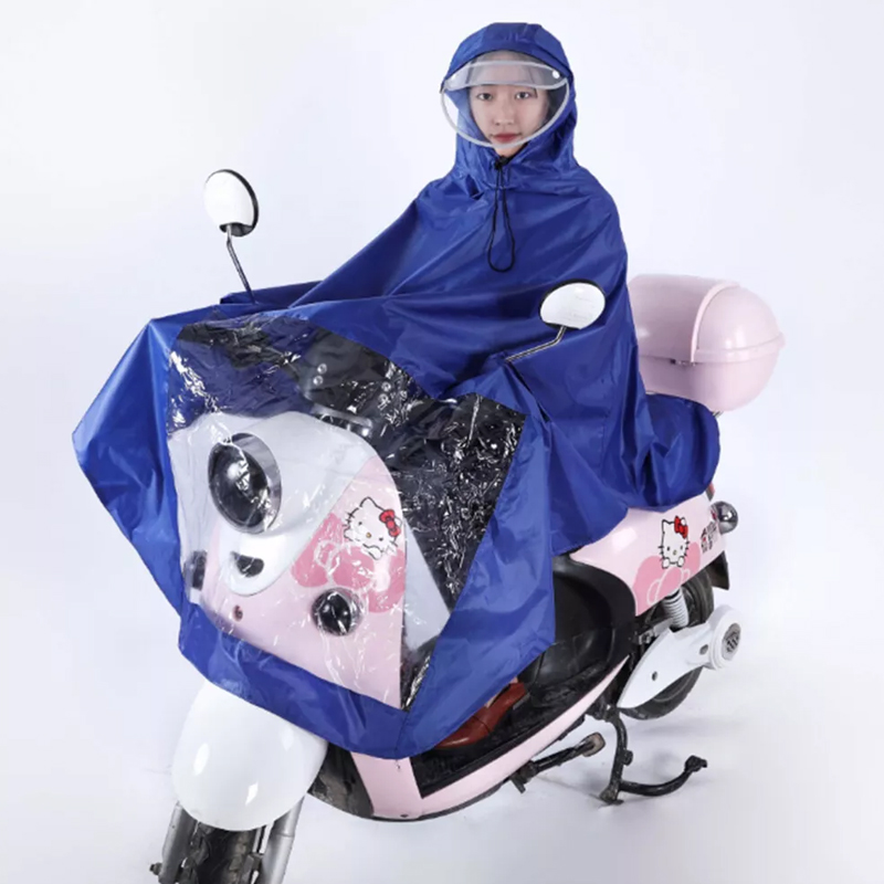 Waterproof Hooded Coat Poncho Cape Mobility Scooter Bike Rain Cover 5