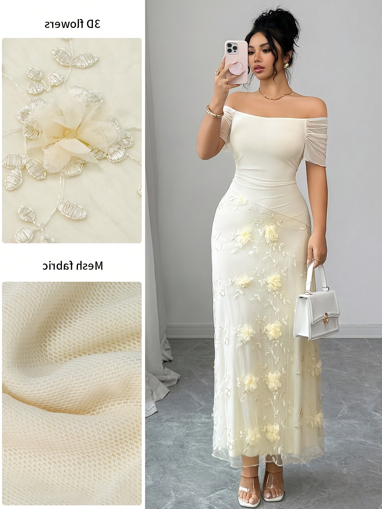 Robe mi-longue florale — Élégance et confort - image 2