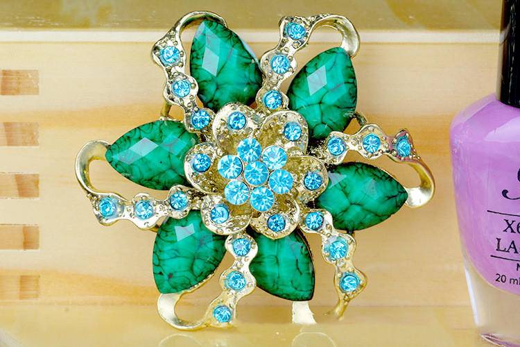 Brooch Vintage Corsage Manufacturers Geometric Female Green - Shop at LoveMi